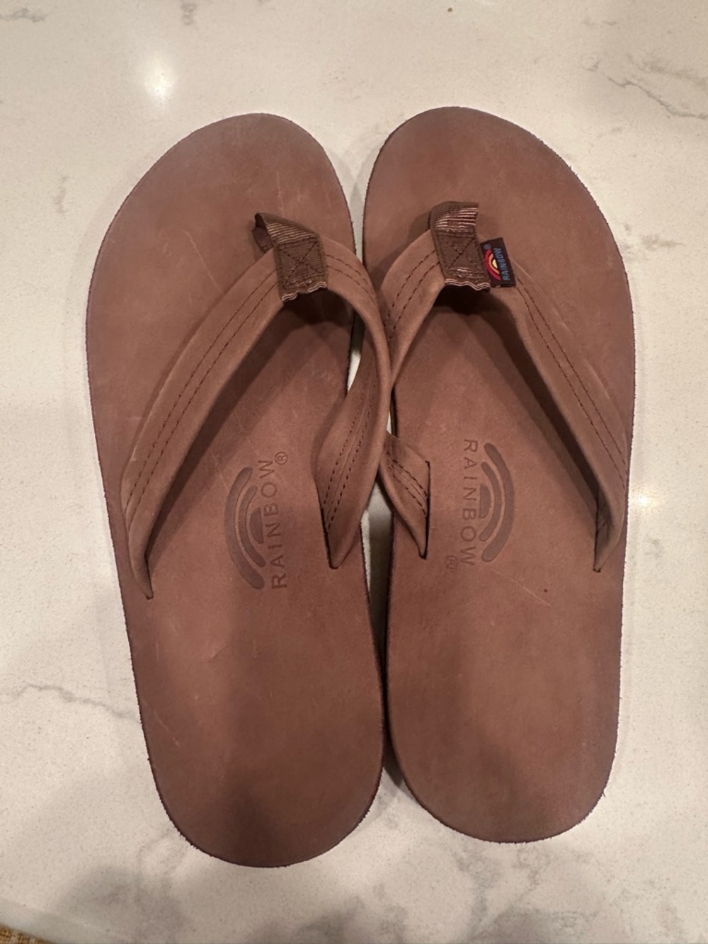 NWOT Men’s rainbow sandals - Picture 2 of 5